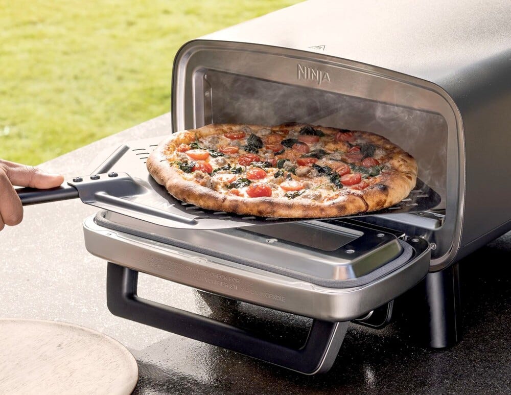 Ninja MO201EU Artisan Forno elettrico per pizza/friggitrice ad aria da esterno - grigio
