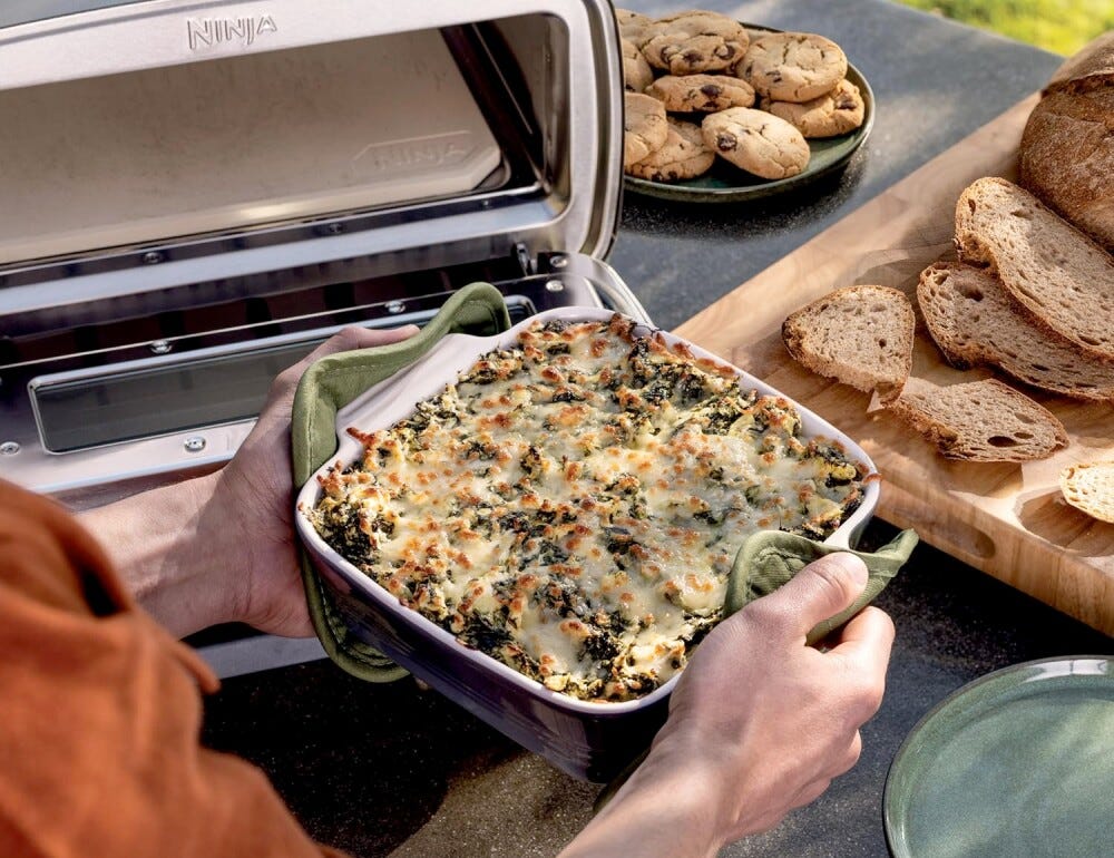 Ninja MO201EU Artisan Forno elettrico per pizza/friggitrice ad aria da esterno - grigio