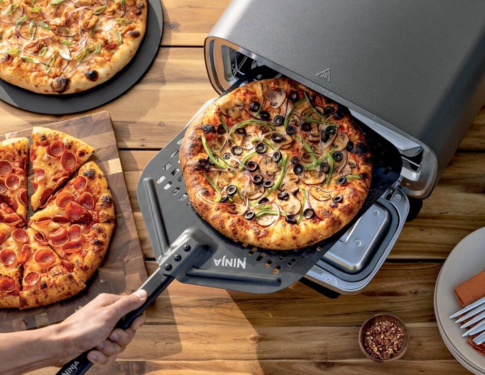 Ninja MO201EU Artisan Forno elettrico per pizza/friggitrice ad aria da esterno - grigio
