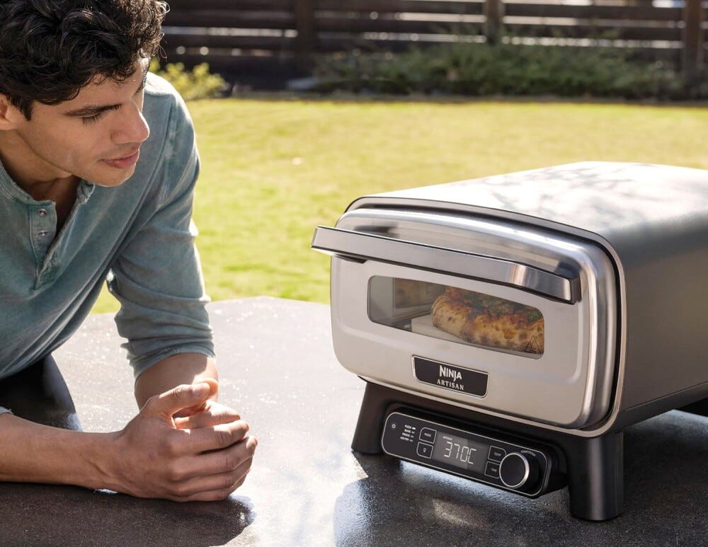 Ninja MO201EU Artisan Forno elettrico per pizza/friggitrice ad aria da esterno - grigio