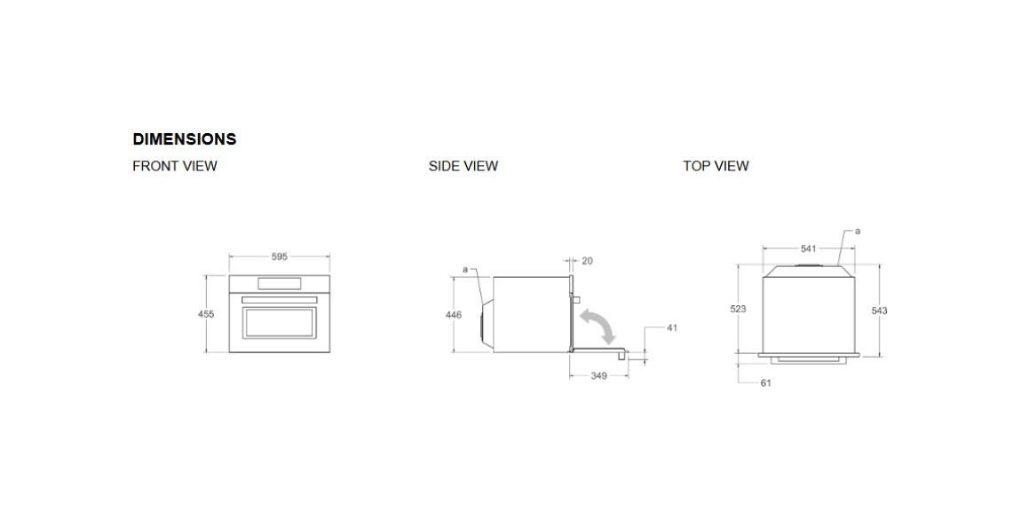 Bertazzoni FHER4077MTNX3 Heritage Forno microonde da incasso cm. 60 h. 45 - nero