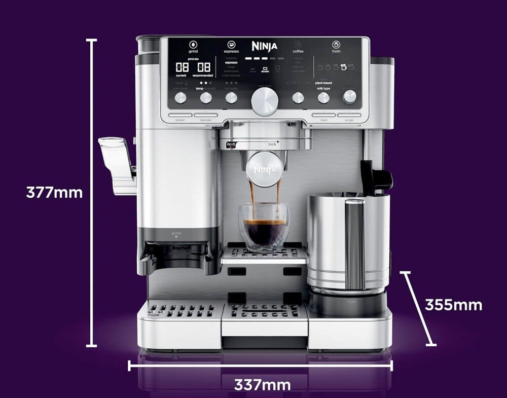 Ninja ES701EU Luxe Cafè Pro 3-in-1 Macchina per caffè automatica - argento