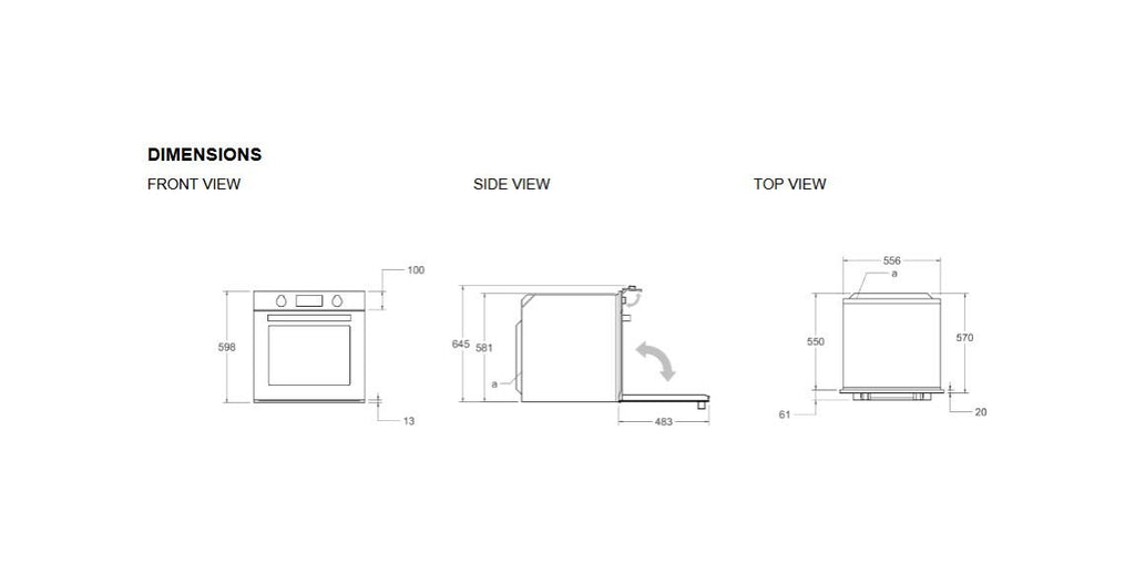Bertazzoni FMOD6117CTB3 Modern Forno elettrico pirolitico cm. 60 - nero