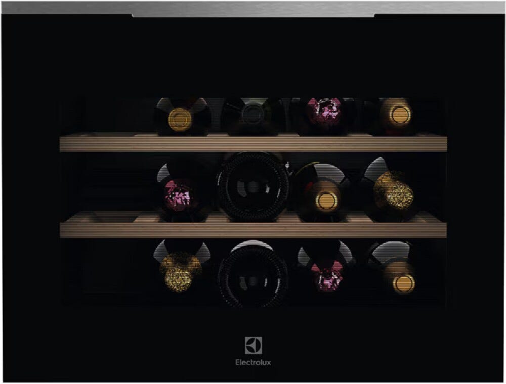 Electrolux KBW6T Serie 800 Cantina vino da incasso cm. 56 h. 44 - 15 bottiglie - nero