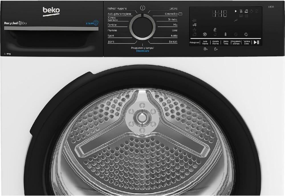 Beko BMGT491SBI Asciugatrice cm. 60 - capacità 9 kg - bianco