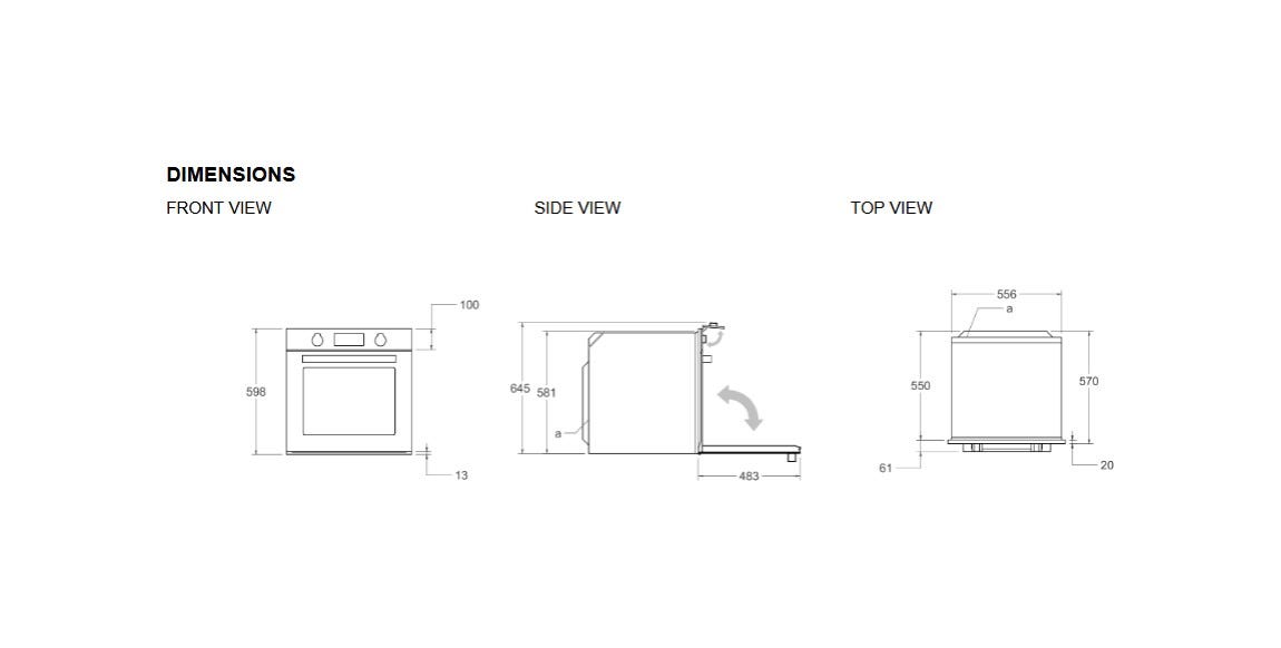 Bertazzoni FMOD6117CTN3 Modern Forno combinato a vapore pirolitico cm. 60 - carbonio