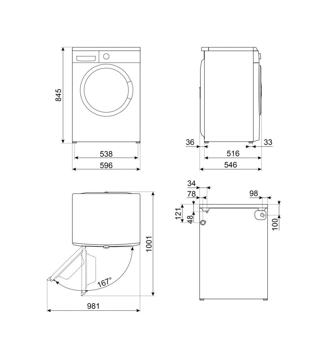 Smeg WM82SEA Lavatrice cm. 60 - capacità 8 kg - bianco