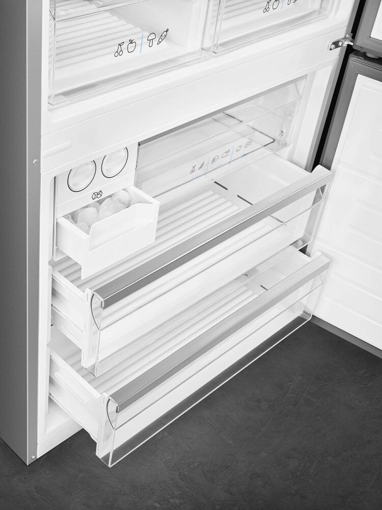 Smeg FC84EN4HX1 Universale frigorifero con congelatore a libera installazione cm. 84 h. 186 - lt. 588 - inox antimpronta