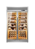 Avintage ELYSEE Cantina vino ad incasso cm. 120 h. 202 - 144 bottiglie - inox