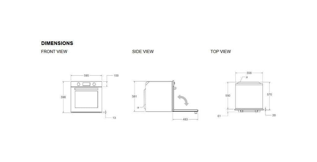 Bertazzoni FMOD6117PTN3 Modern Forno elettrico pirolitico cm. 60 - carbonio