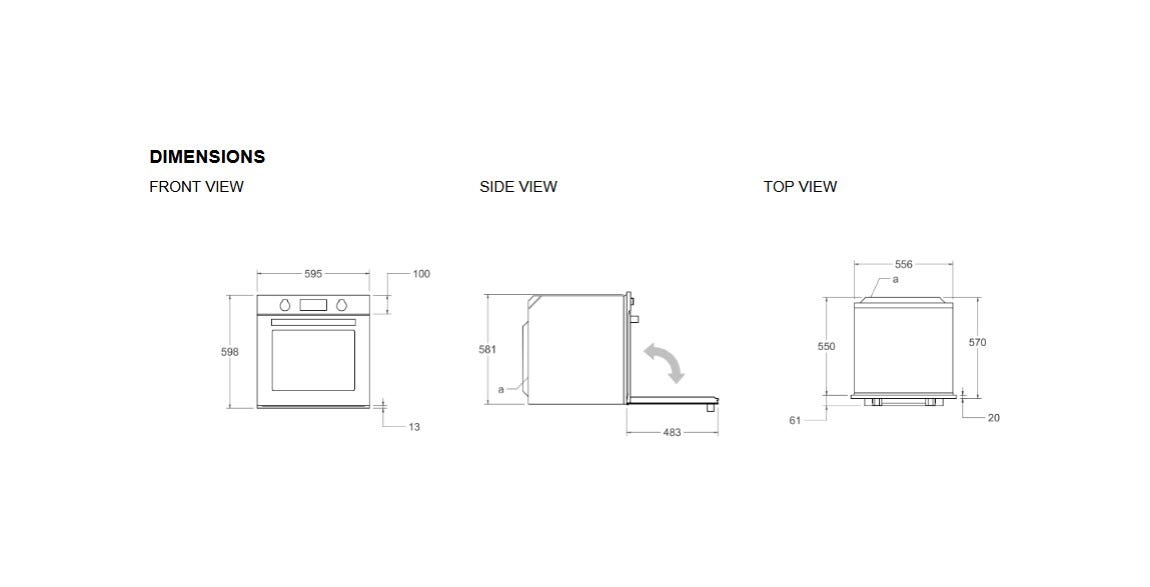 Bertazzoni FMOD6117PTN3 Modern Forno elettrico pirolitico cm. 60 - carbonio