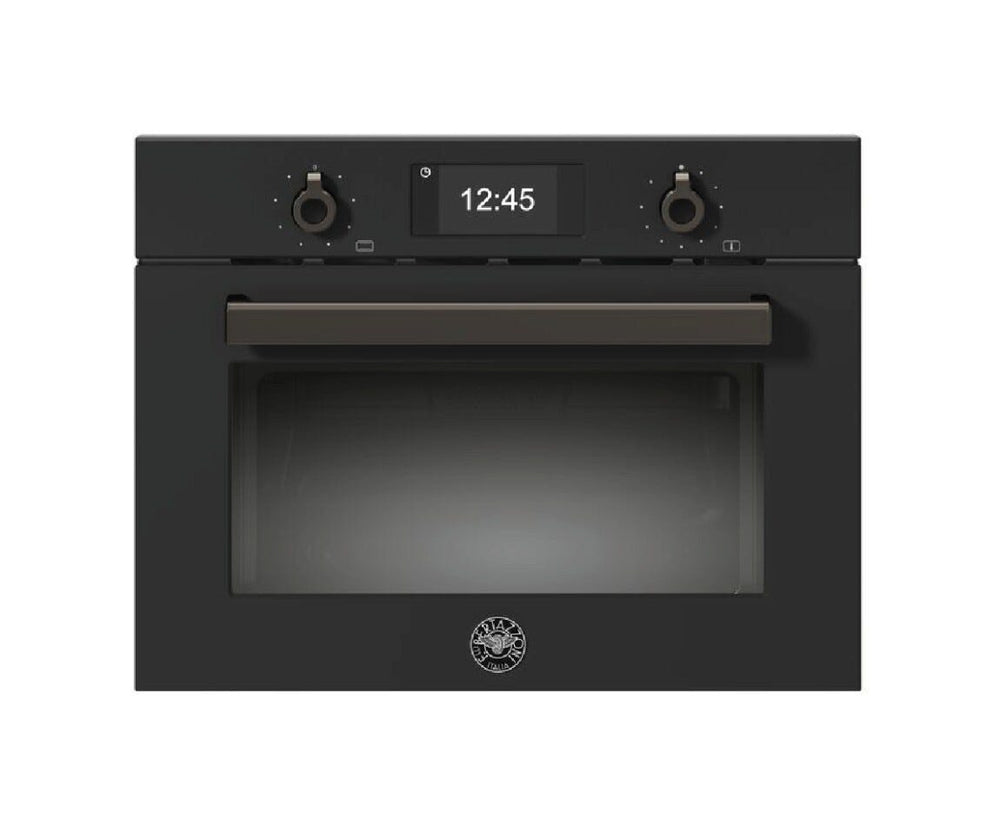 Bertazzoni FPRO4077MTN3 Professional Forno combinato microonde da incasso cm. 60 h. 46 - carbonio