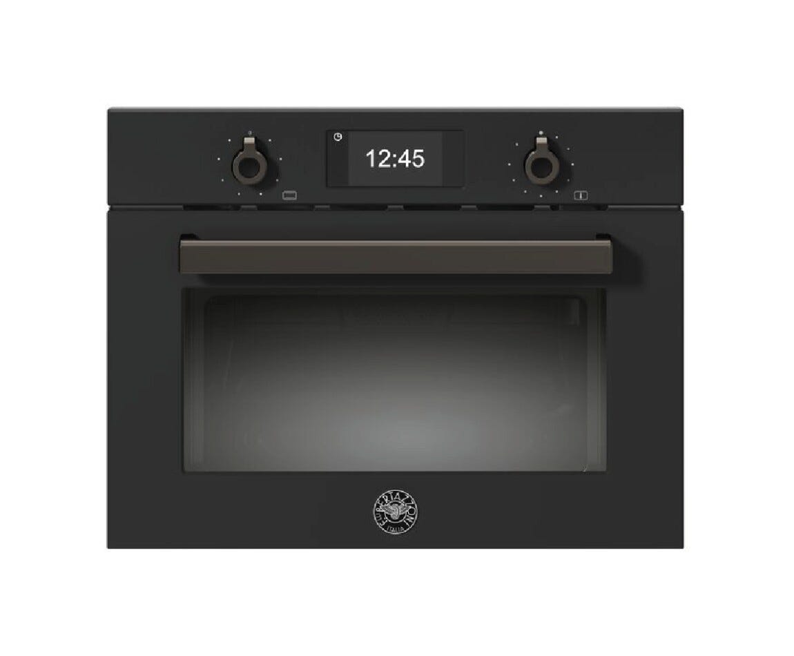 Bertazzoni FPRO4077MTN3 Professional Forno combinato microonde da incasso cm. 60 h. 46 - carbonio
