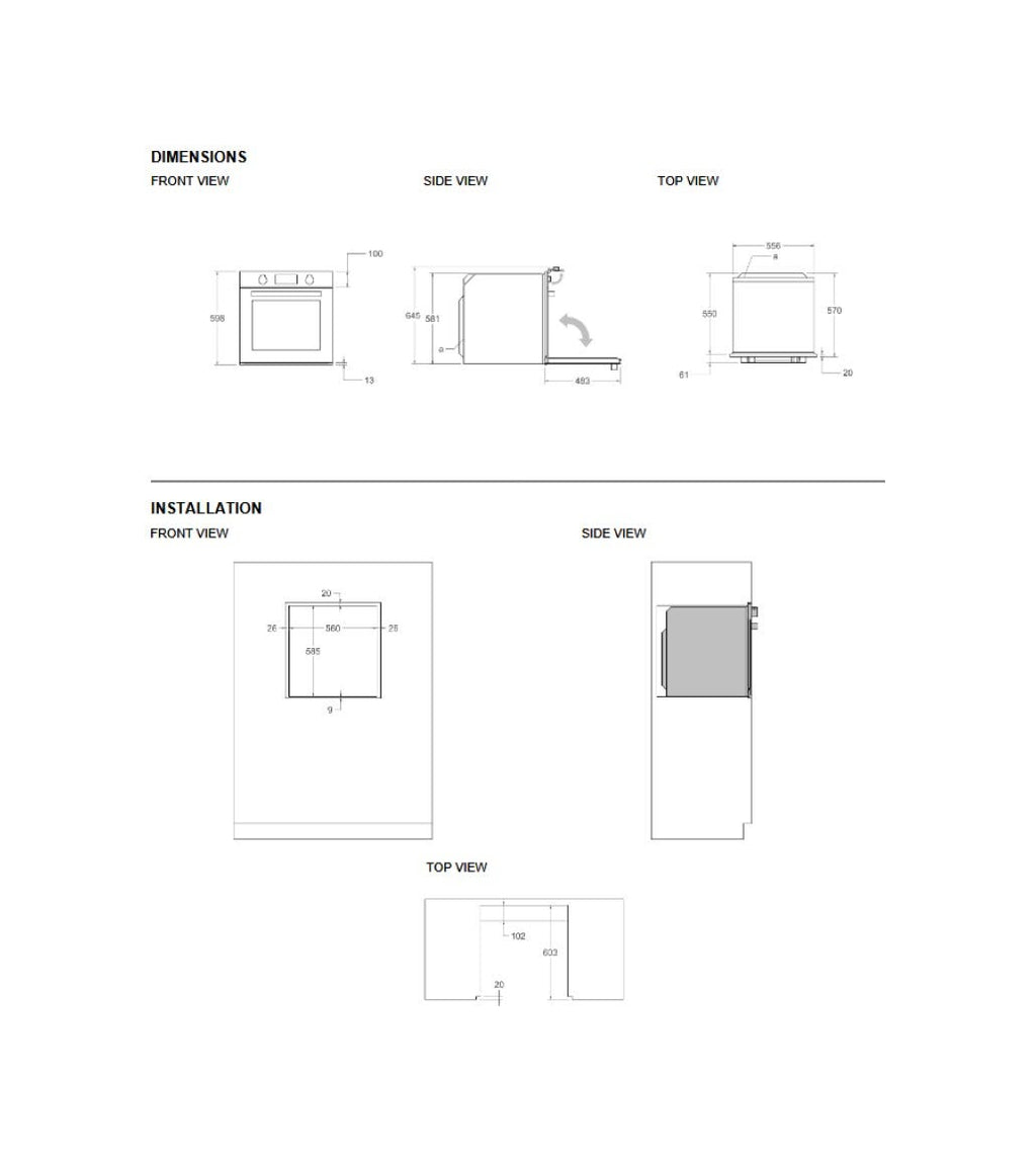 Bertazzoni FPRO6117CTN3 Professional Forno elettrico combinato a vapore pirolitico cm 60 - carbonio