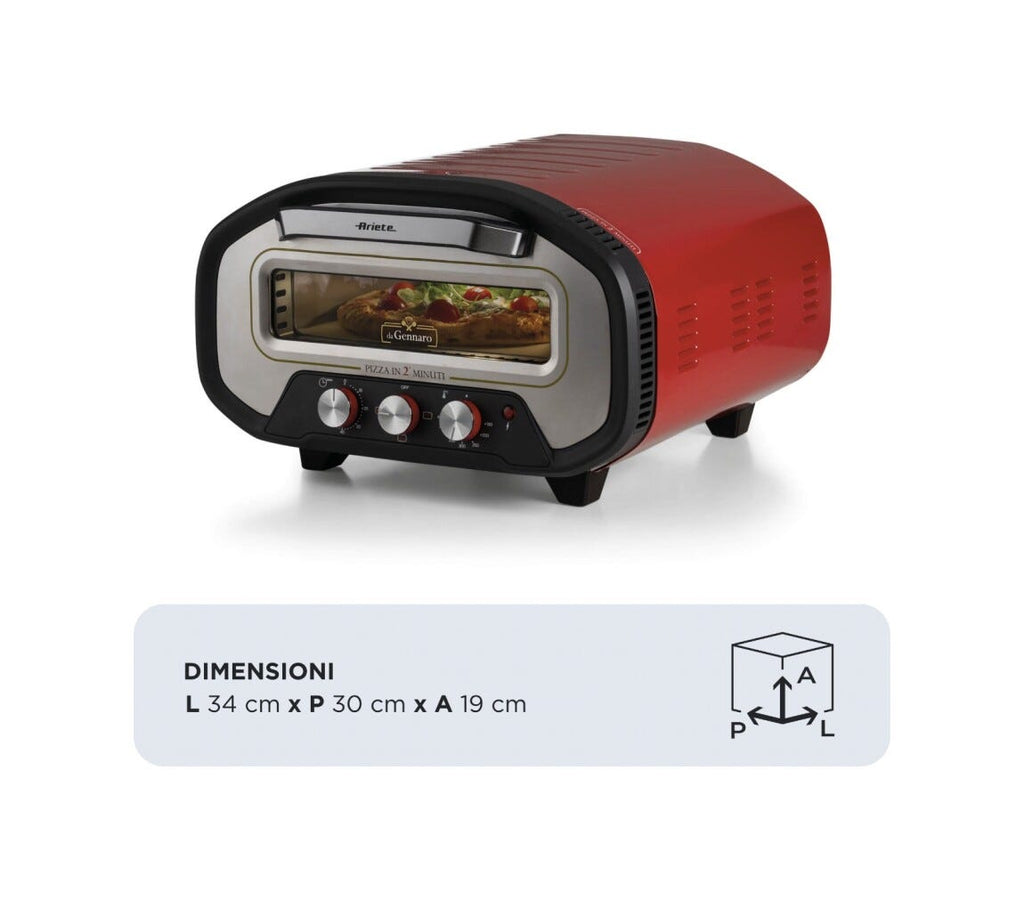 Ariete 3901/00 Da Gennaro Fornetto elettrico per pizza 30 cm - rosso