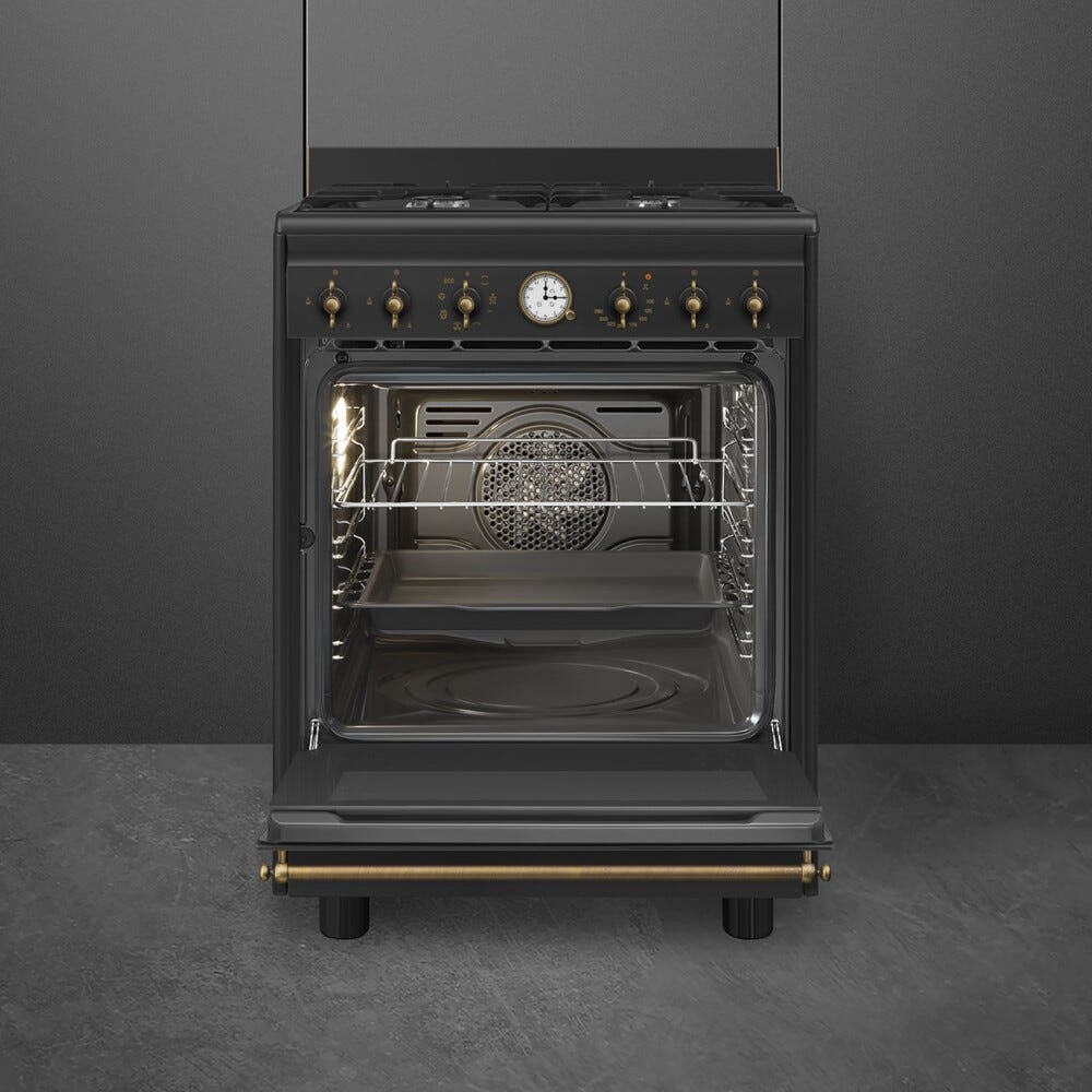 Smeg CO60GMAN2 Coloniale Cucina da accosto cm. 60x60 - 4 fuochi a gas + 1 forno elettrico - antracite