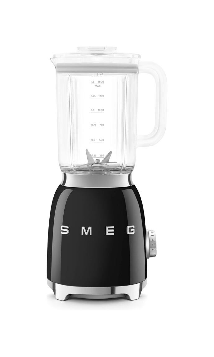 Smeg Selection BLF03BLEU 50's Style Frullatore da tavolo, 1,5 L, nero lucido