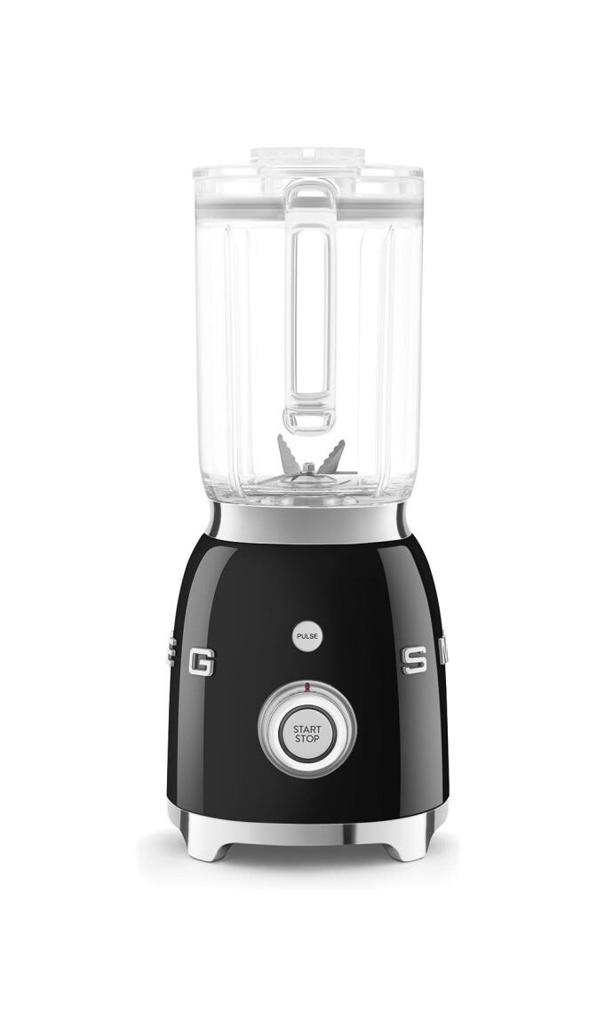 Smeg Selection BLF03BLEU 50's Style Frullatore da tavolo, 1,5 L, nero lucido