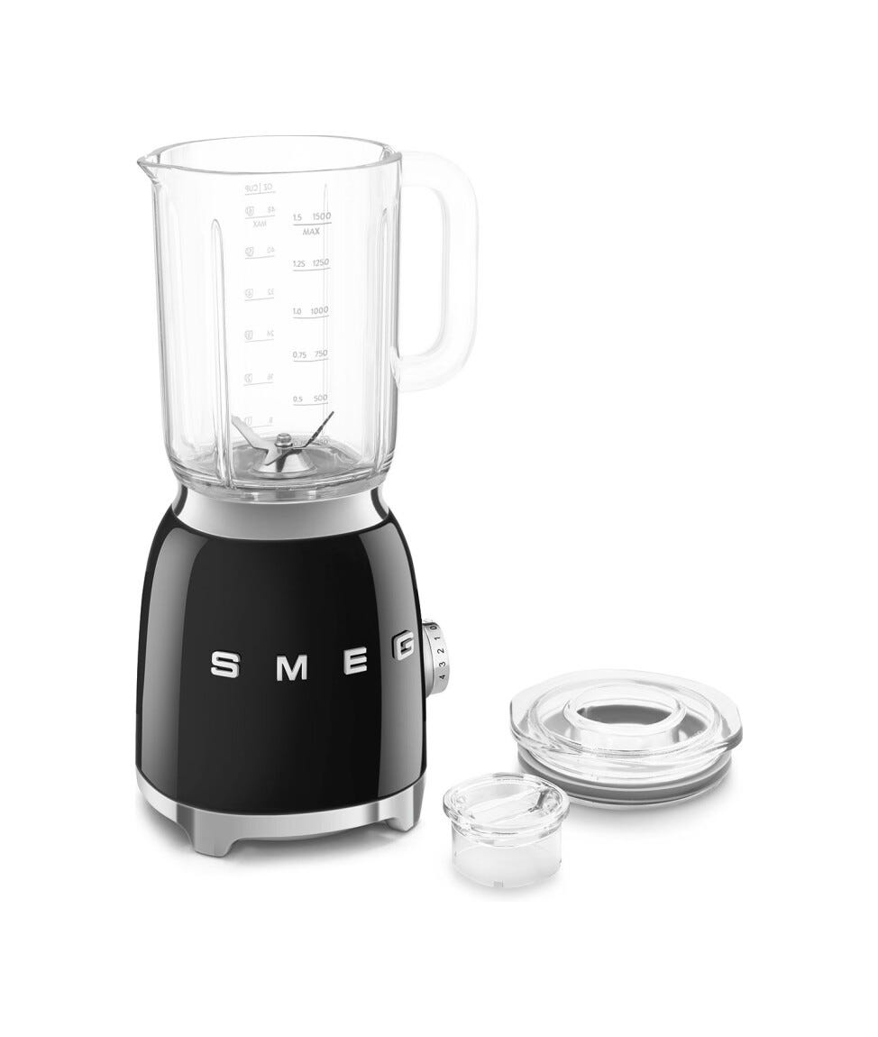 Smeg Selection BLF03BLEU 50's Style Frullatore da tavolo, 1,5 L, nero lucido