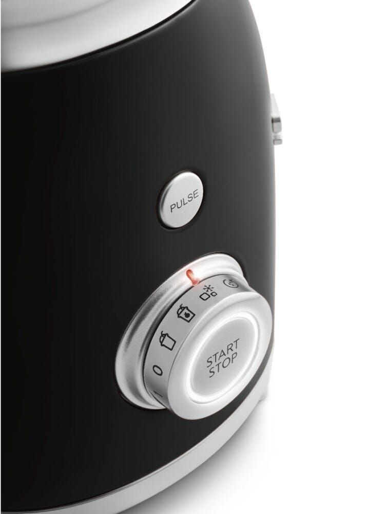 Smeg Selection BLF03BLEU 50's Style Frullatore da tavolo, 1,5 L, nero lucido