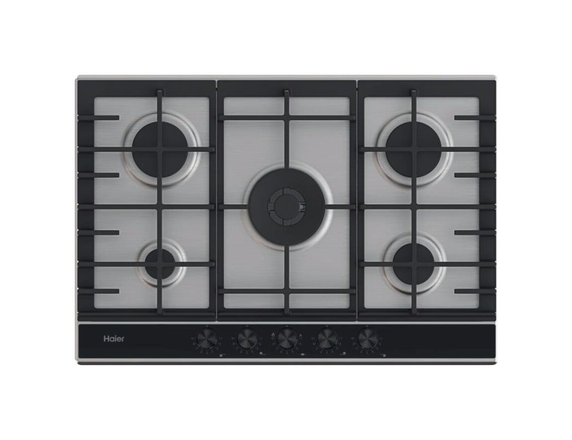Haier HAHG7W5XH Serie 4 Piano cottura a gas cm. 75 - acciaio inox