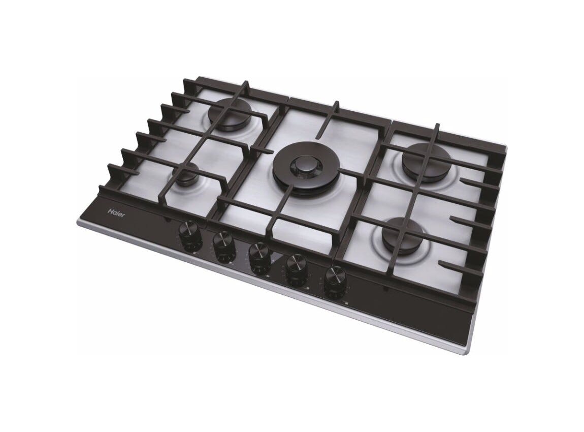 Haier HAHG7W5XH Serie 4 Piano cottura a gas cm. 75 - acciaio inox