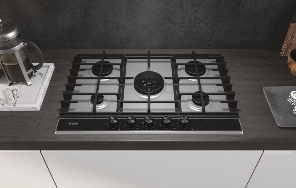 Haier HAHG7W5XH Serie 4 Piano cottura a gas cm. 75 - acciaio inox
