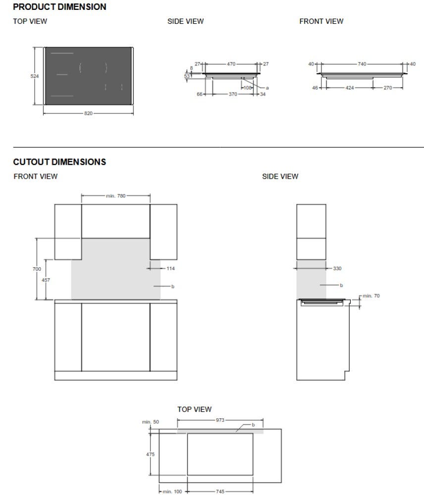 Bertazzoni P784I1M30XP Modern Piano cottura a induzione cm 82 - nero / inox