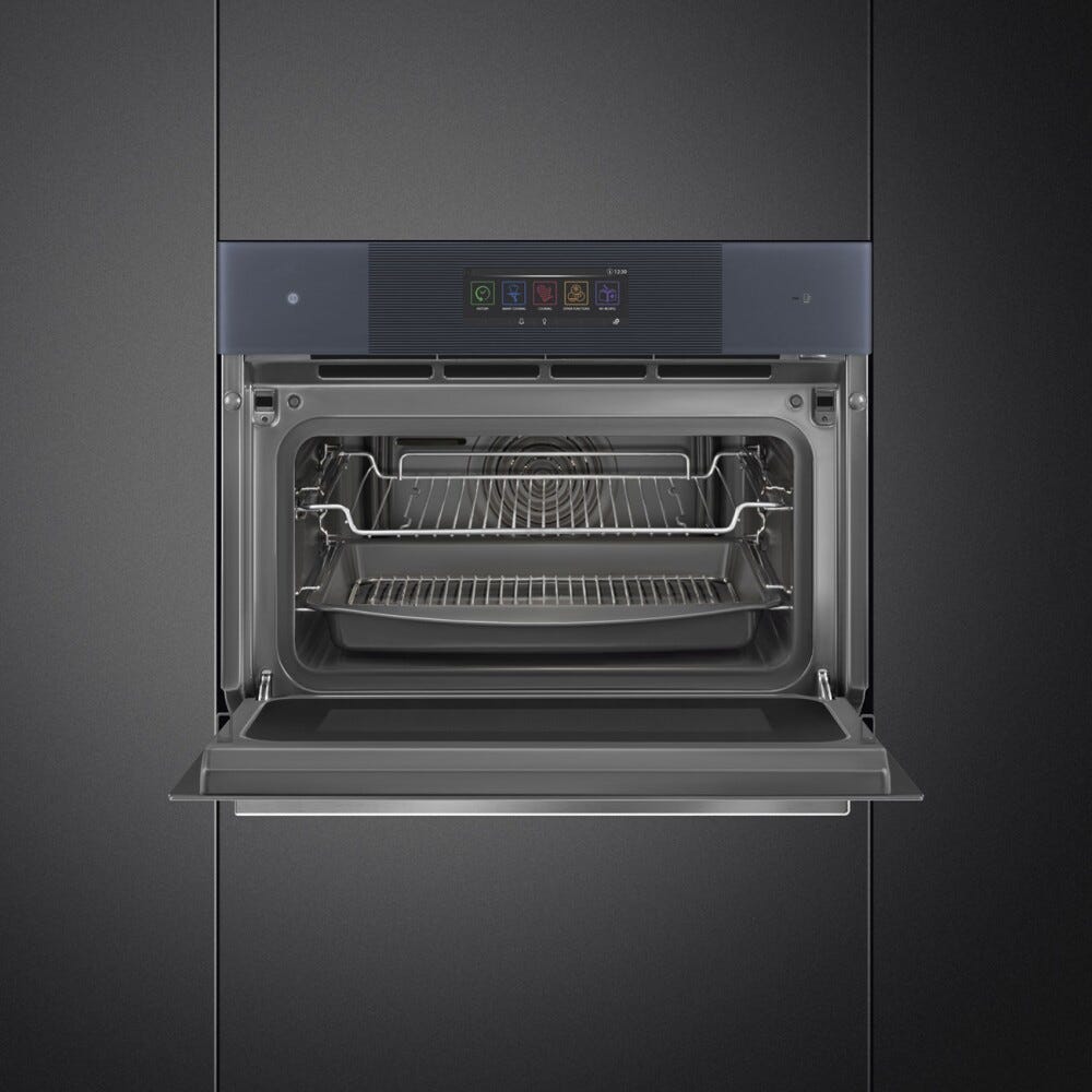 Smeg SO4106WAPG Linea Omnichef Forno combinato a microonde e vapore cm. 60 h. 46 - Neptune Grey