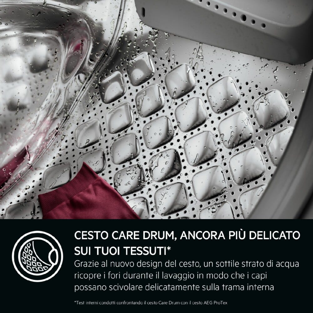 AEG LR7FH94DG . Lavatrice a carica frontale, 9 kg, con tecnologia ProSteam®, nero