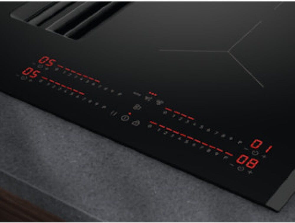 AEG TCH74B01FB . Piano cottura a induzione con cappa integrata, 4 zone cottura, 9 livelli di potenza, funzione Hob²Hood