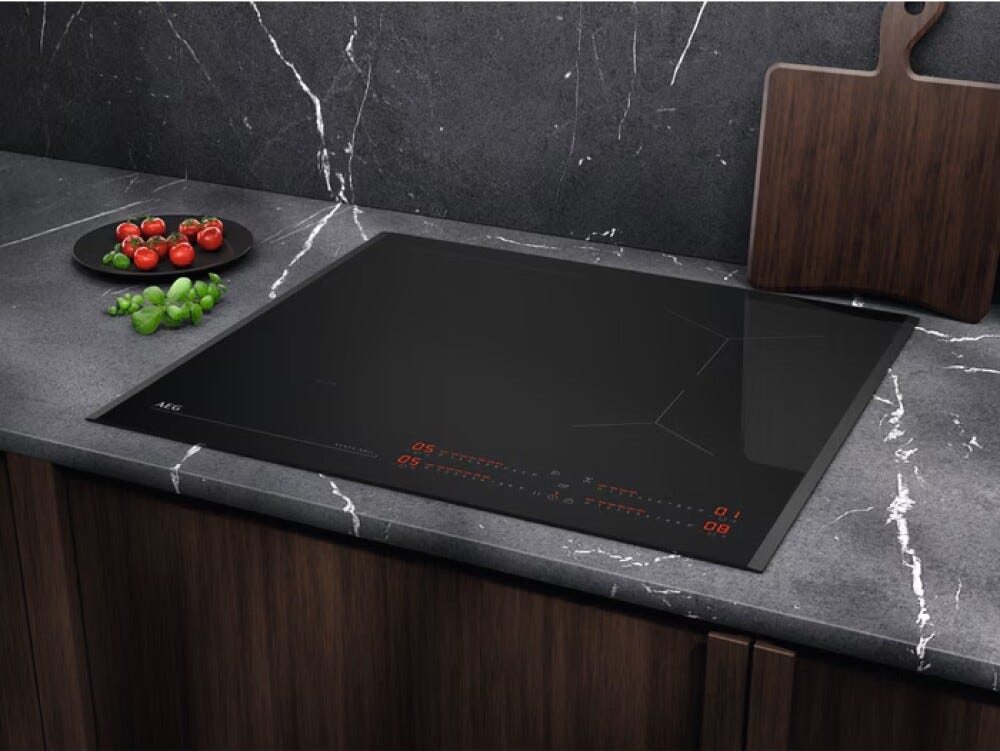 AEG TI64IB30FB serie 8000 Piano cottura a induzione, 59 cm, 4 zone, con sensori intelligenti SenseBoil & Fry.