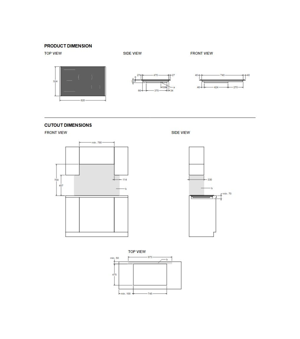 Bertazzoni P784I1M37GT Modern Piano cottura a induzione cm 82 - nero / oro