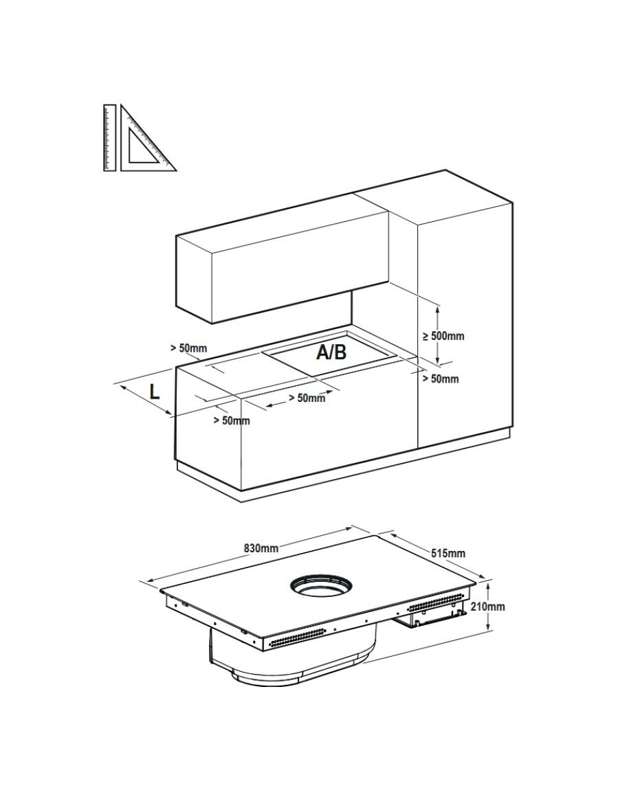 Bertazzoni P804ICH2M30NT Modern Piano cottura induzione cm. 83 con cappa integrata da 640 m3/h - vetro nero