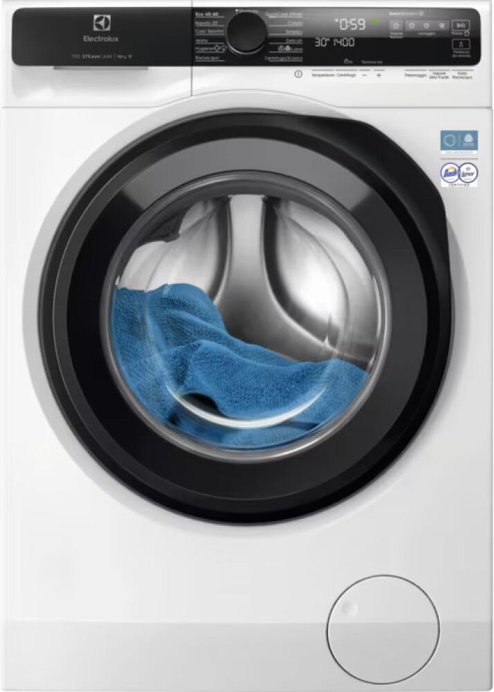 Electrolux EW7F510Y serie 700 SteamCare Lavatrice cm. 60 - capacità 10 kg - bianco