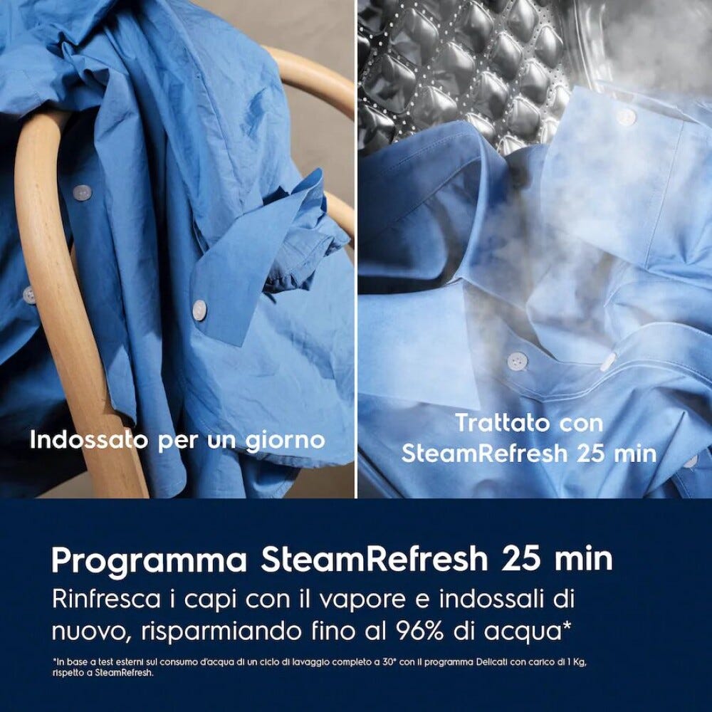 Electrolux EW7F510Y serie 700 SteamCare Lavatrice cm. 60 - capacità 10 kg - bianco