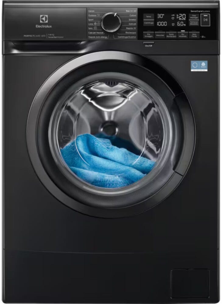 Electrolux EW6S326ABL serie 600 SensiCare Lavatrice cm. 60 - capacità 6 kg - nero