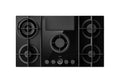 Elica Nikolatesla Flame Evo BL/A/88 Evo collection Piano cottura a gas cm. 88, cappa integrata, vetro nero