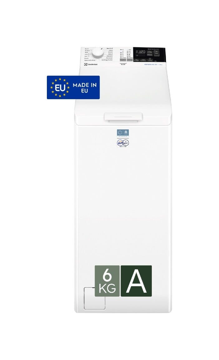 Electrolux EW6T426A serie 600 SensiCare Lavatrice a carica dall'alto cm. 40 - 6 kg - bianco