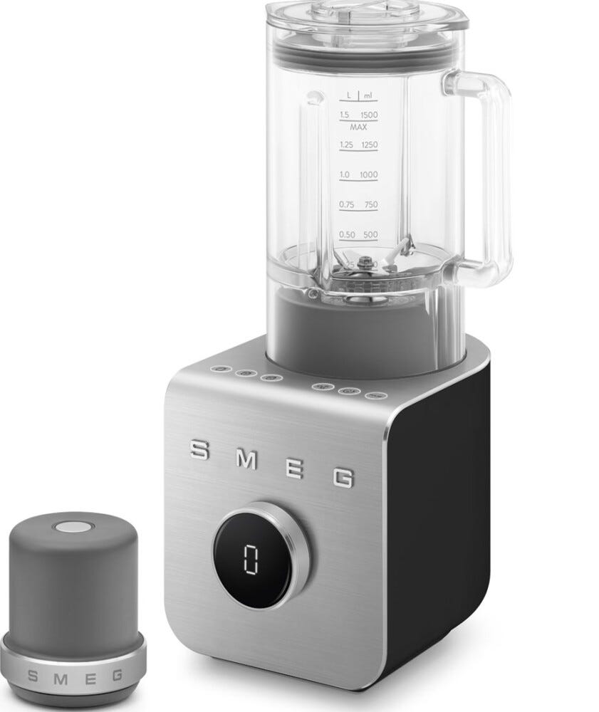 Smeg Selection BLC02BLMEU Frullatore ad alte prestazioni con pompa sottovuoto - nero opaco