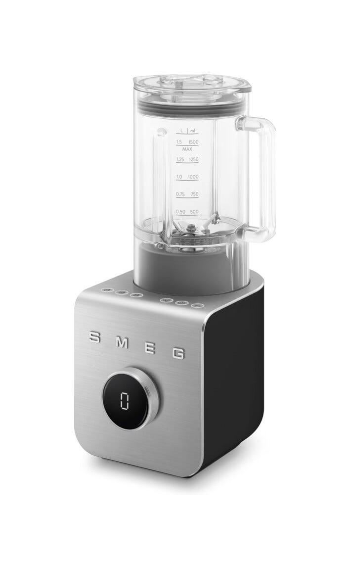 Smeg Selection BLC02BLMEU Frullatore ad alte prestazioni con pompa sottovuoto - nero opaco