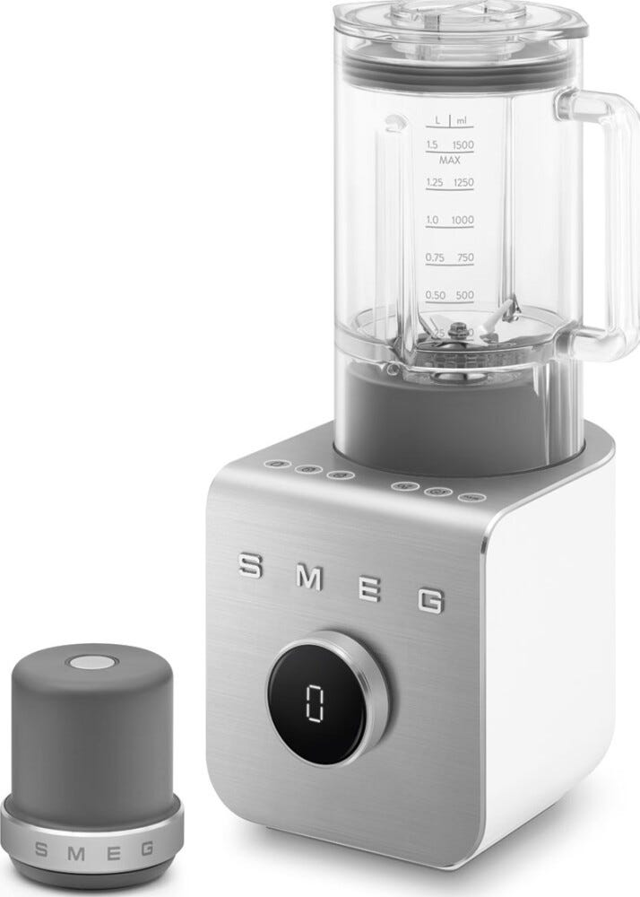 Smeg Selection BLC02WHMEU Frullatore ad alte prestazioni con pompa sottovuoto - bianco opaco