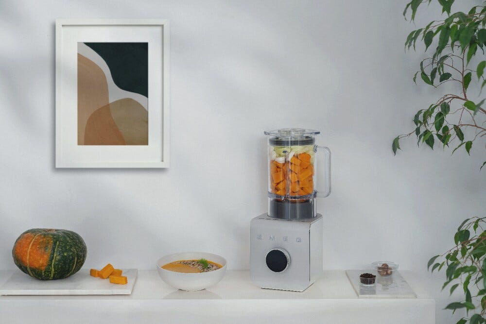 Smeg Selection BLC02WHMEU Frullatore ad alte prestazioni con pompa sottovuoto - bianco opaco