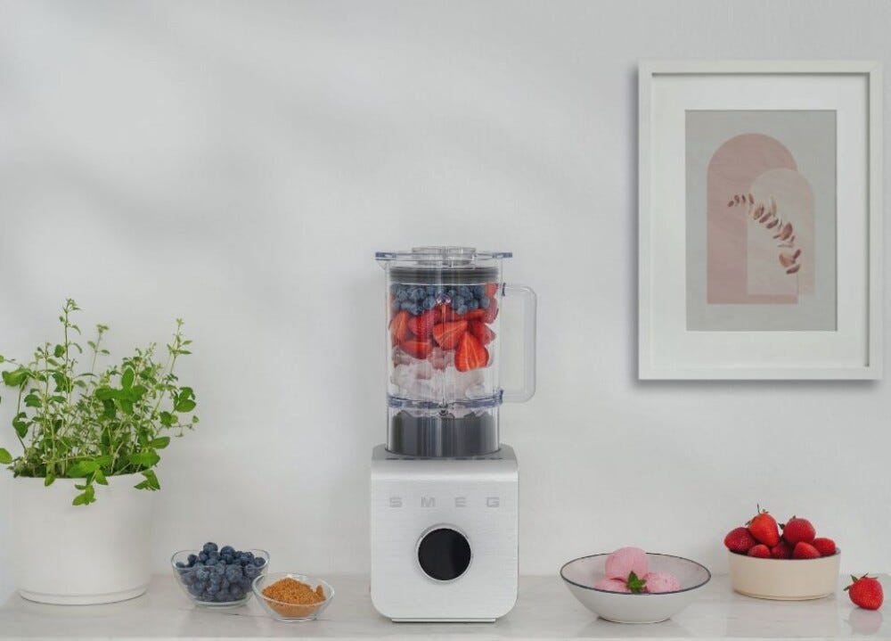 Smeg Selection BLC02WHMEU Frullatore ad alte prestazioni con pompa sottovuoto - bianco opaco