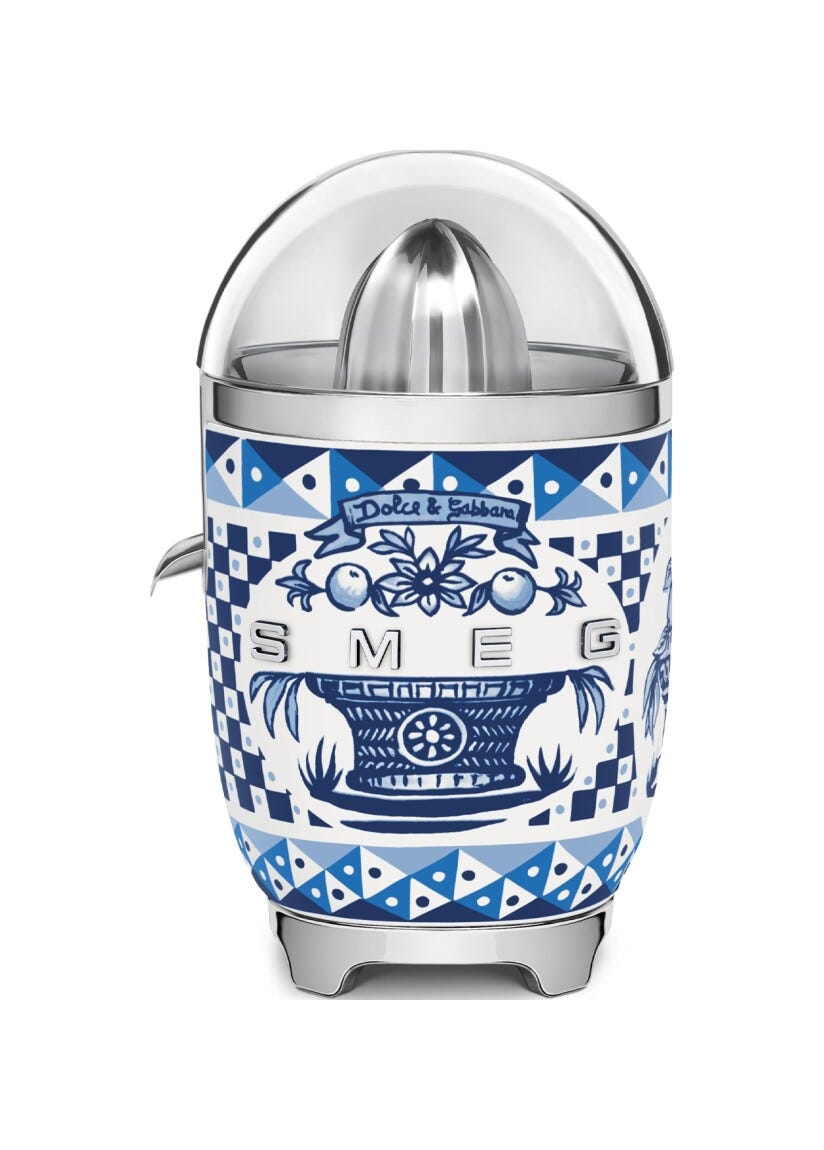 Smeg Selection CJF01DGBEU 50's Style Blu Mediterraneo Spremiagrumi - decorato lucido
