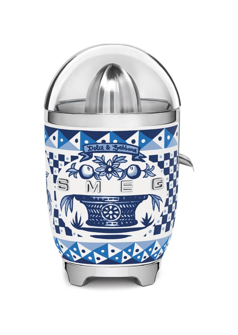 Smeg Selection CJF01DGBEU 50's Style Blu Mediterraneo Spremiagrumi - decorato lucido