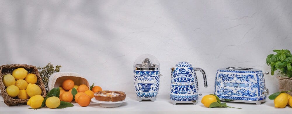 Smeg Selection CJF01DGBEU 50's Style Blu Mediterraneo Spremiagrumi - decorato lucido