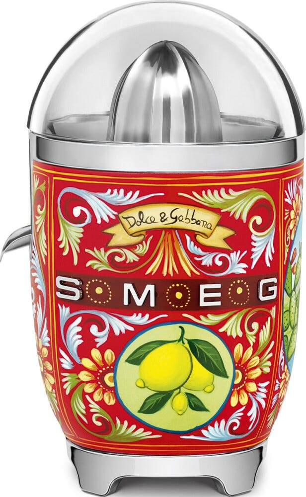 Smeg Selection CJF01DGEU 50'S Style Sicily Is My Love Spremiagrumi - decorato lucido