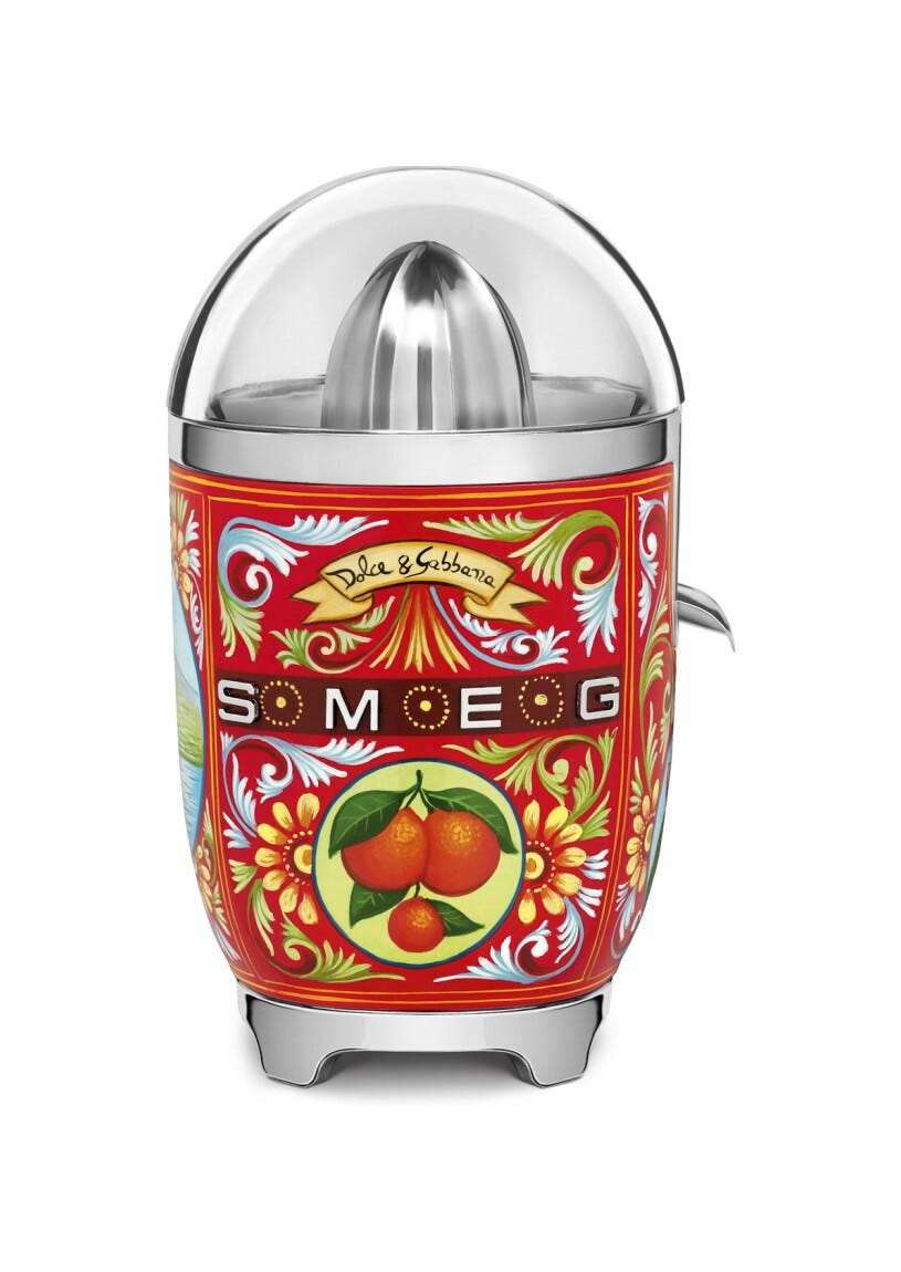 Smeg Selection CJF01DGEU 50'S Style Sicily Is My Love Spremiagrumi - decorato lucido