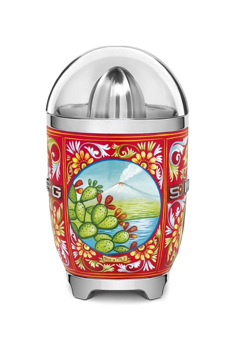 Smeg Selection CJF01DGEU 50'S Style Sicily Is My Love Spremiagrumi - decorato lucido
